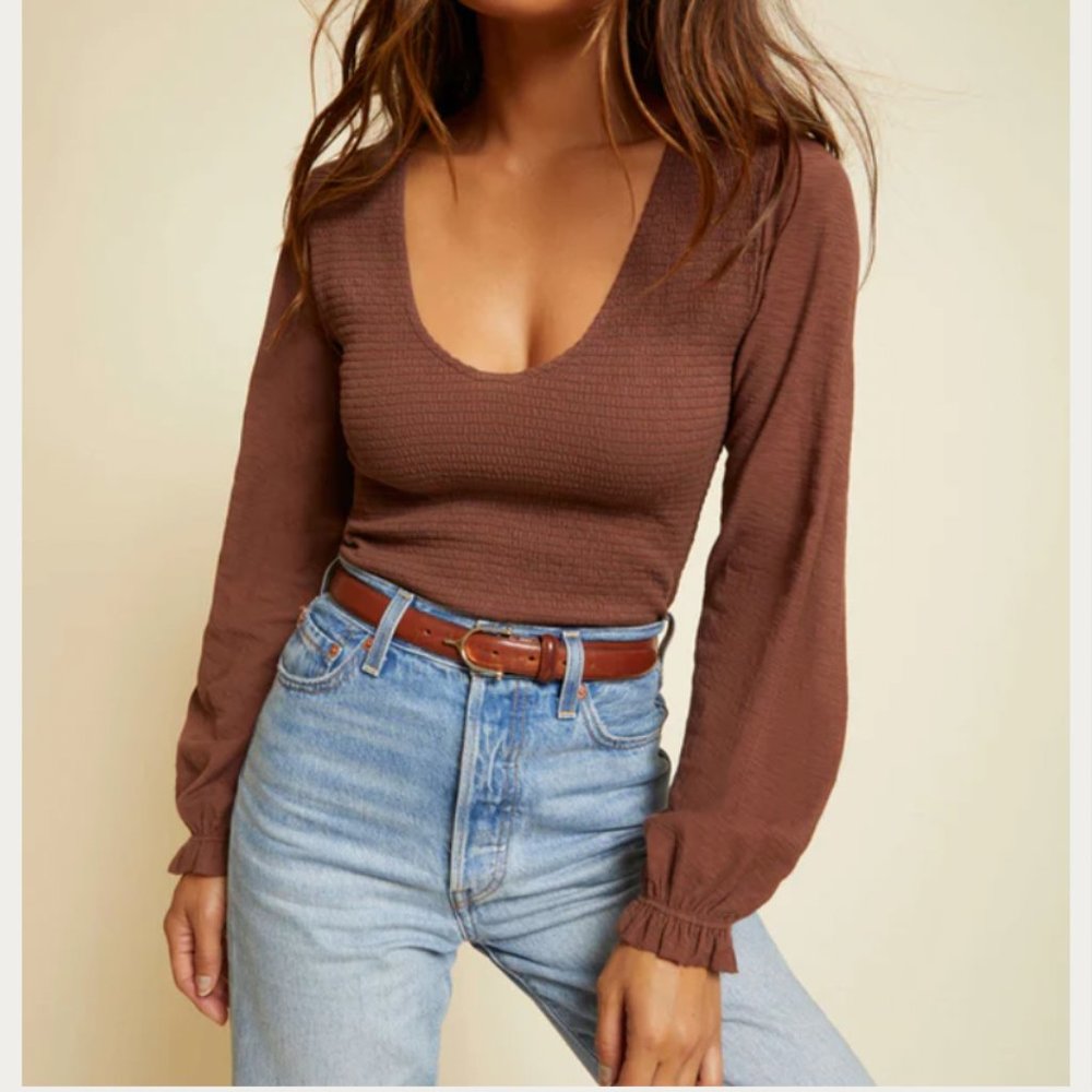 Nation Ltd Bunny Tee in Black Cherry